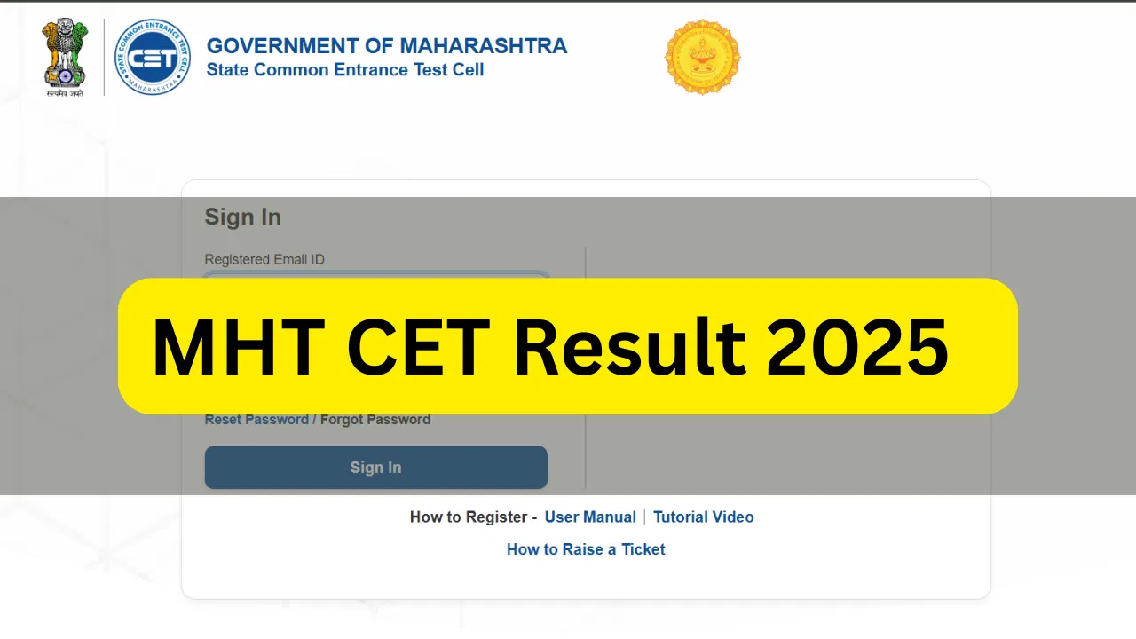 MHT CET Result 2025 :...