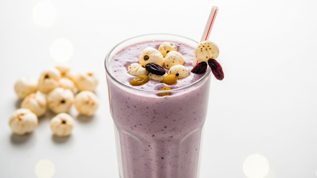 Healthy Makhana Kismis Smoothie Recipe...