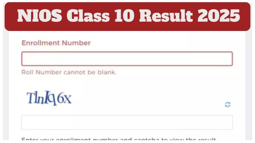 NIOS Class 10 Result 2025