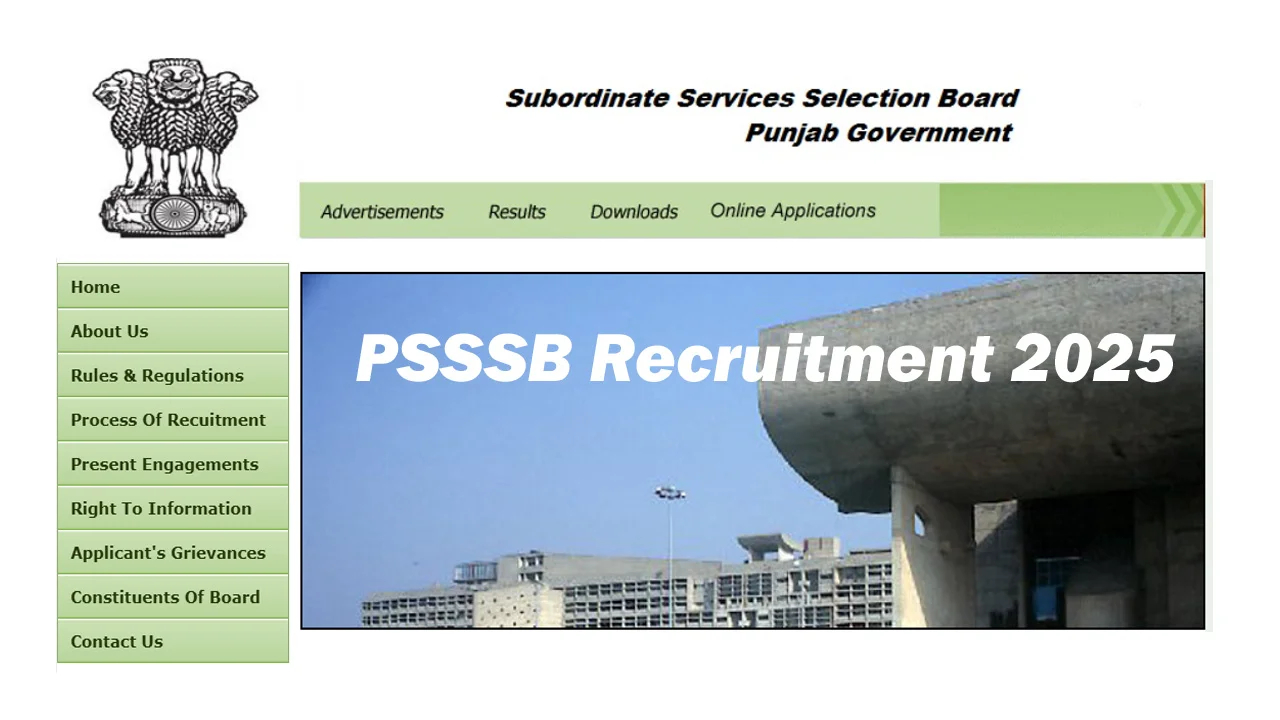 PSSB Recruitment 2025 : Apply...