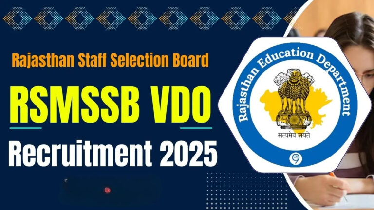 RSMSSB VDO 2025 Notification Out