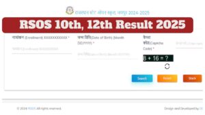RSOS 10th, 12th Result 2025 Out Today – How to Check Score at rsos.rajasthan.gov.in.