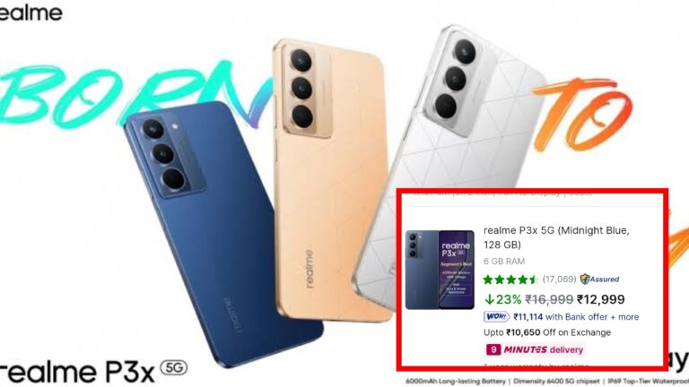 Get Realme P3X At Just Rs 12999 with IP69 Rating From Flipkart GOAT Sale