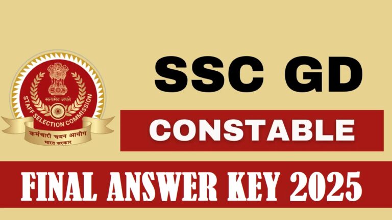 SSC GD Constable 2025 Final Answer Key Released