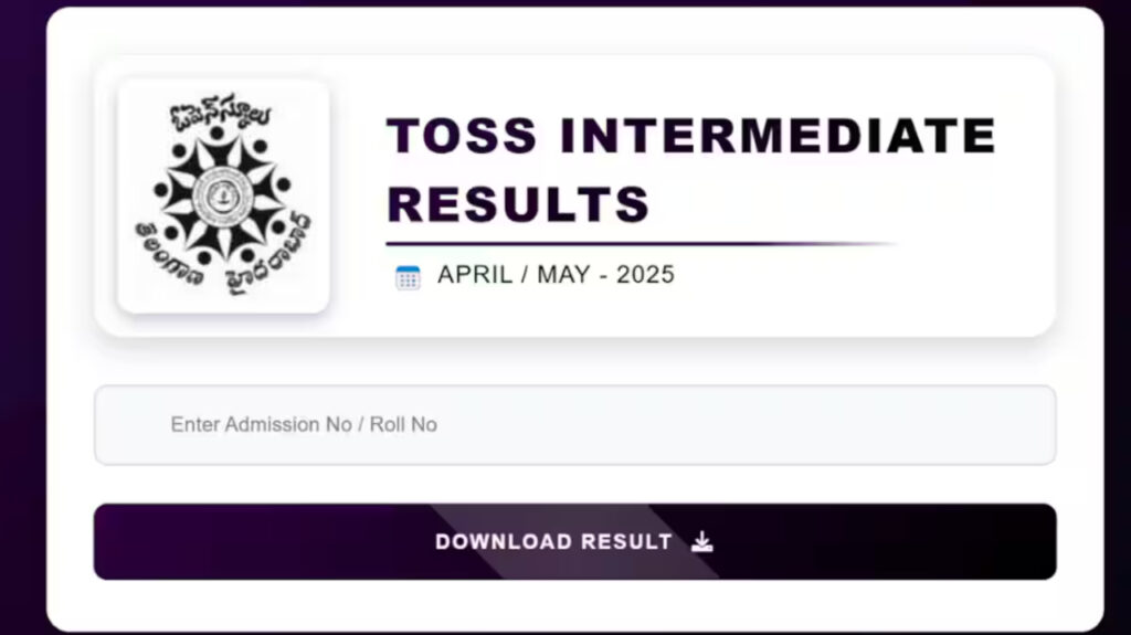 Telangana TOSS SSC and Inter Results 2025 Released