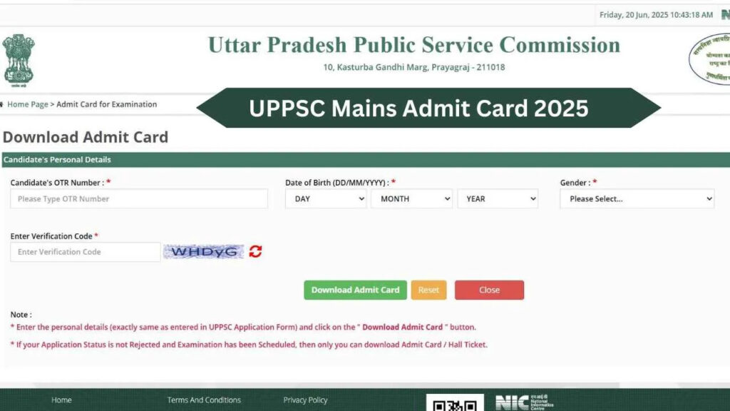 UPSSSC Mains Admit Card 2025 Released for Junior Assistant and Clerk Posts, Exam on June 29