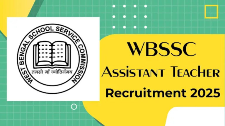 WBSSC Assistant Teacher Recruitment 2025