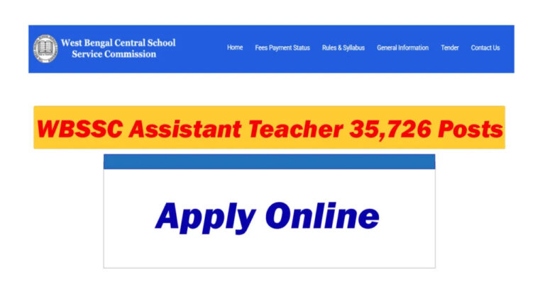 West Bengal Assistant Teacher Vacancy 2025 Opens