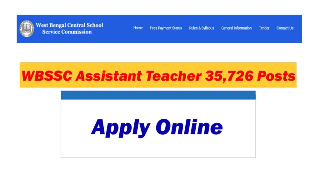 West Bengal Assistant Teacher Vacancy...