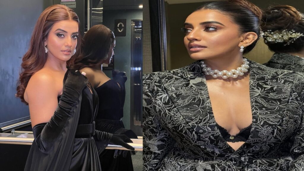 Killer Poses & Bold Glamour-Akshara Singh Black Gown Look Goes Viral, Must-See