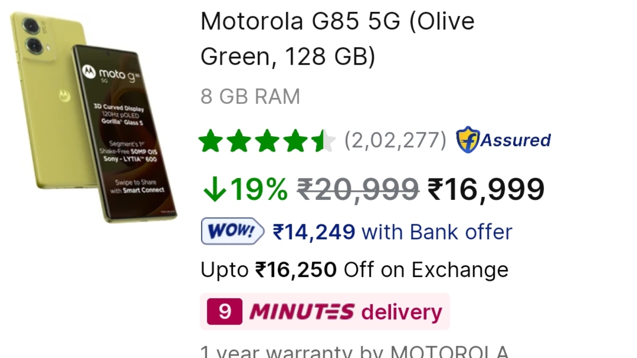 Hurry up! Motorola G85 At...