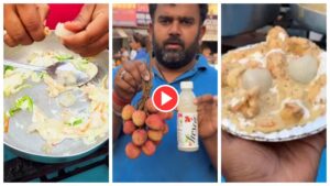 Viral videos – Delhi Street Vendor Creates Litchi Gravy Momos, Users Said – Kya bawaseer h ye…