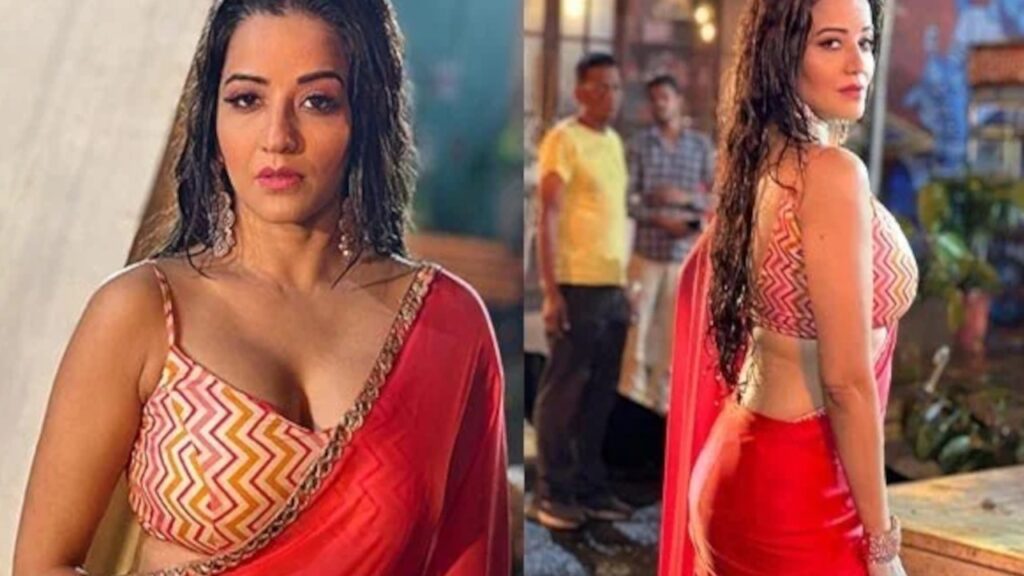 Bhojpuri Star Monalisa Glamorous Red Saree Look Sets Social Media on Fire-Fans Says Lal Pari Ooo Lal Pari…
