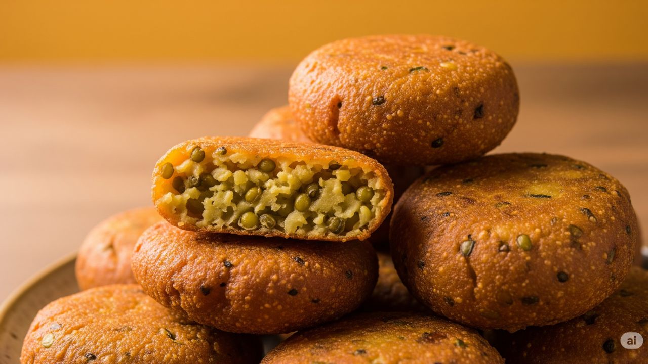 Moong dal mangodes : बेसन...