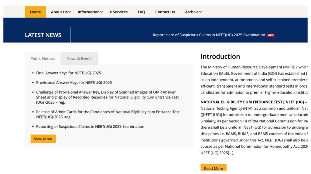 neet 2025 answer key out