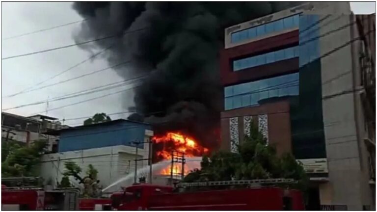 Breaking: Fire Breaks Out at Noida Company, Thick Smoke Visible from Afar