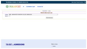 TS EAMCET 2025 Mock Allotment Out – How to Check at tgeapcet.nic.in, Direct Link