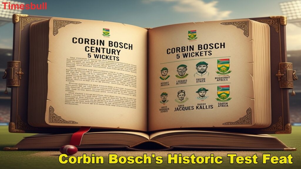Corbin Bosch Creates History: First South African in 23 Years to Score Century and Take 5 Wickets in Same Test