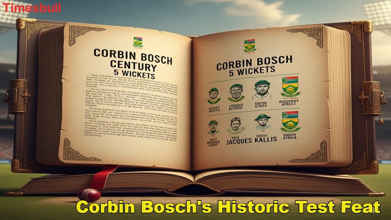 Corbin Bosch's Historic Test Feat (2)