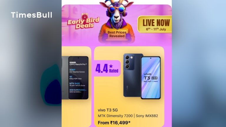 Flipkart Early Bird Deals: Get Vivo T3 5G At Just Rs 18999. Order Now!