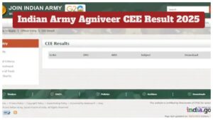 Indian Army Agniveer CEE Result 2025 Declared Soon – Direct Link to Check Score at joinindianarmy.nic.in