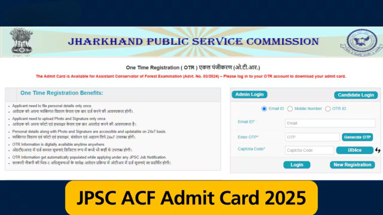 JPSC ACF Admit Card 2025 Released – Check Exam Date, Download Steps, and Important Guidelines