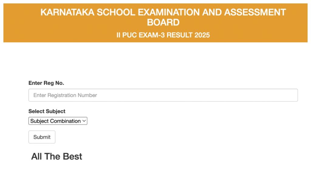 Karnataka PUC 2 Exam 3 Result 2025 Out – How to Check Score at karresults.nic.in