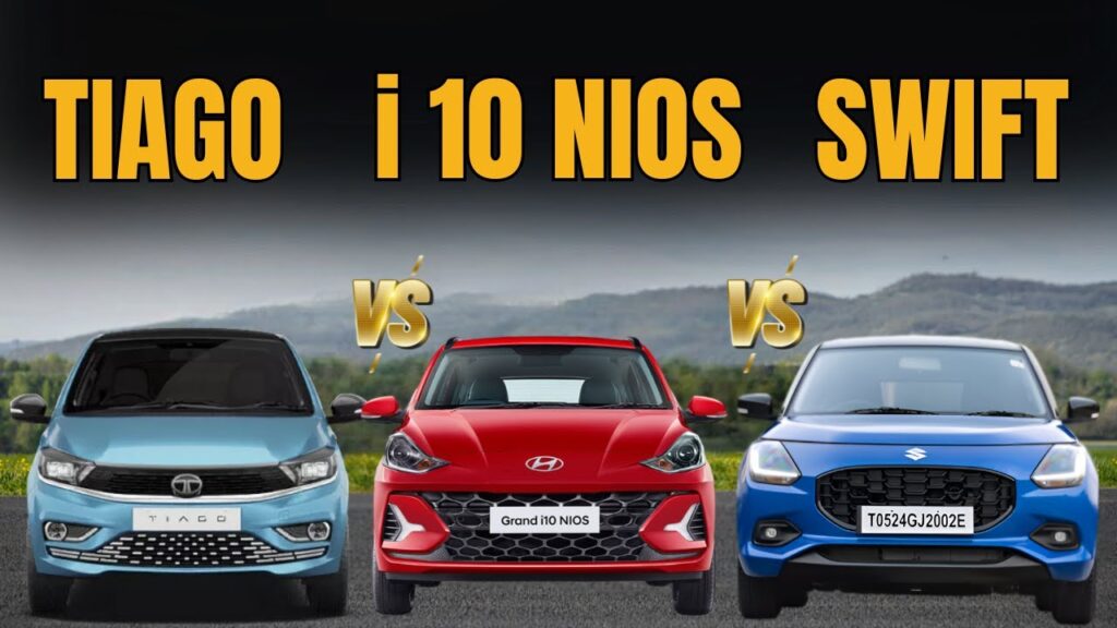 Maruti Swift CNG vs Tata Tiago CNG vs Hyundai Grand i10 CNG : Best Fuel-Saving Hatchback in 2025?
