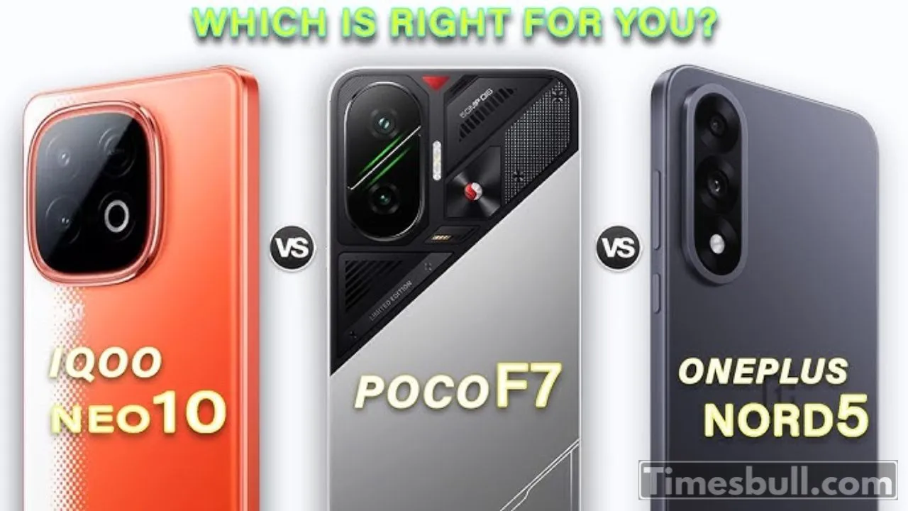 Poco F7 Vs Iqoo Neo 10 Vs Oneplus Nord 4