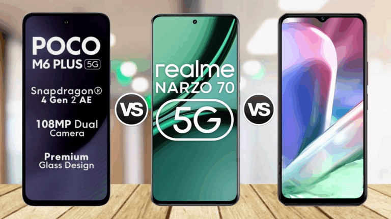 Poco M6 Plus vs Redmi 13 5G vs Realme Narzo 70