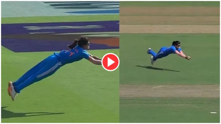 Video: Radha Yadav became superman, ran and took an amazing catch