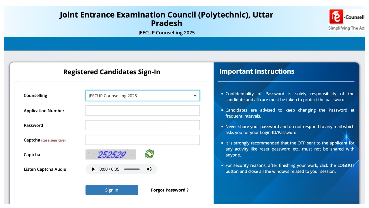 UP JEECUP 2025 – Round...
