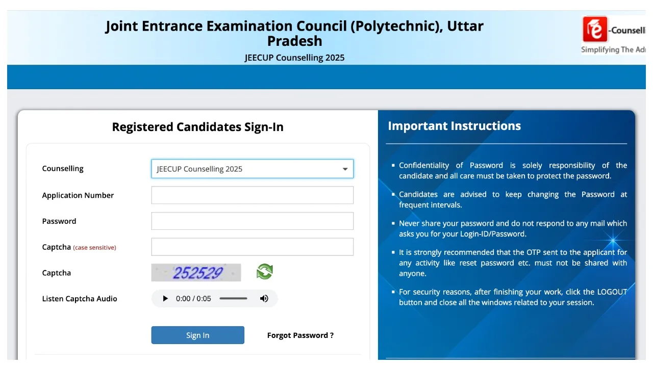 Up Jeecup Counselling 2025