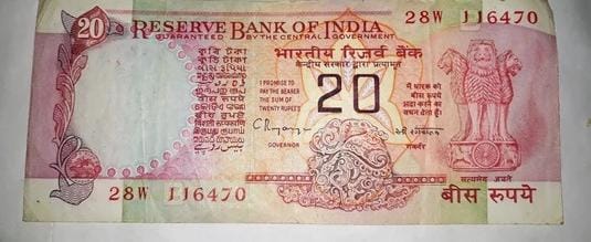 Rare Pink ₹20 Note Can...