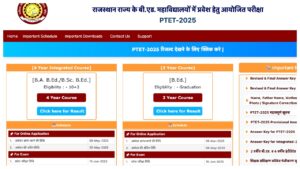 Rajasthan PTET Result 2025 OUT – How to Check Score Via Name Wise