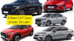 5 Best CVT Cars Under 15 Lakh