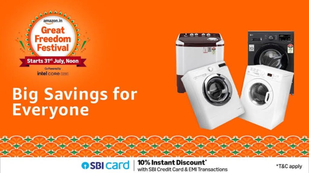 Amazon sale on washing machine