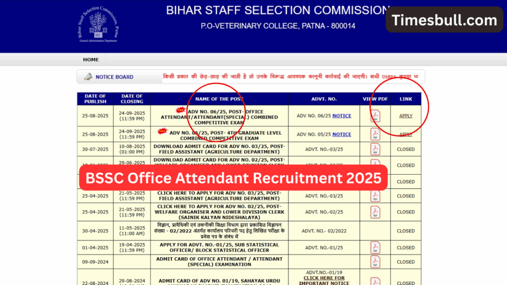 Bssc Office Attendant Recruitment 2025 (1)