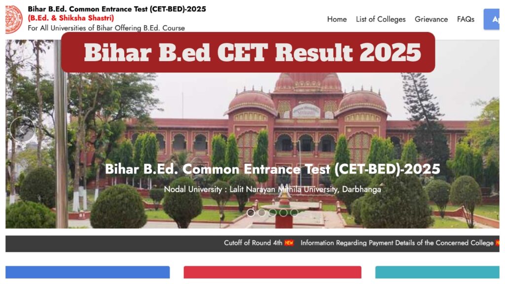 Bihar B.ed CET Result 2025