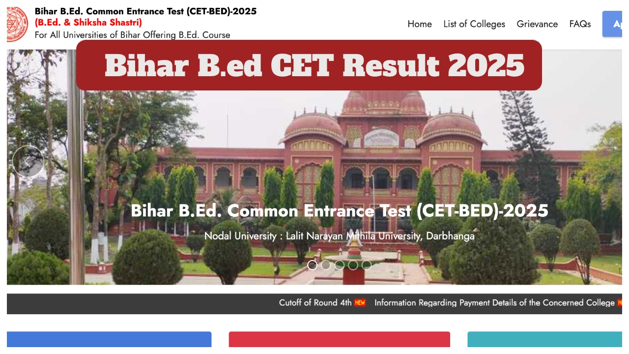 Bihar B.Ed CET Result Declared...