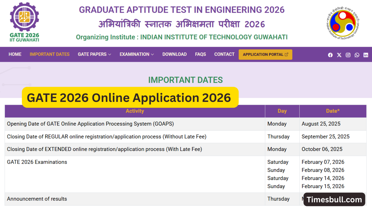 GATE 2026 notification out! Check...