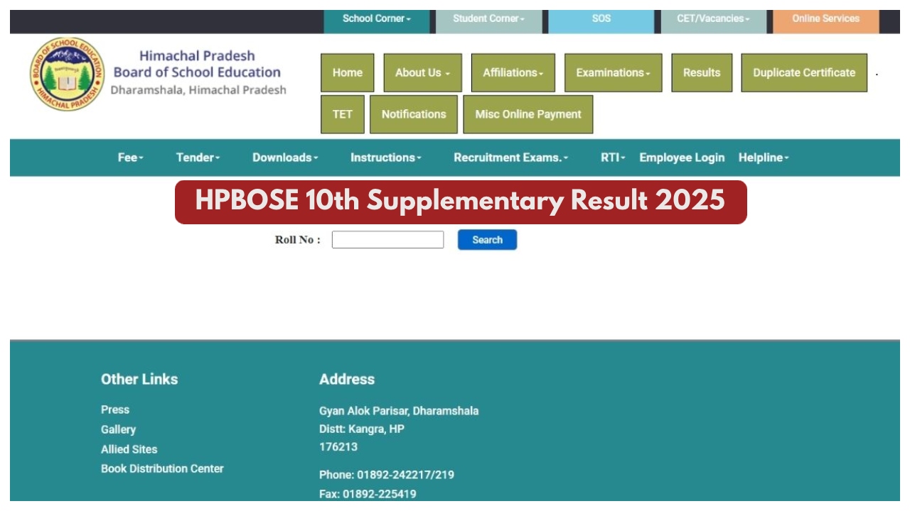 HPBOSE Supplementary Result 2025 –...
