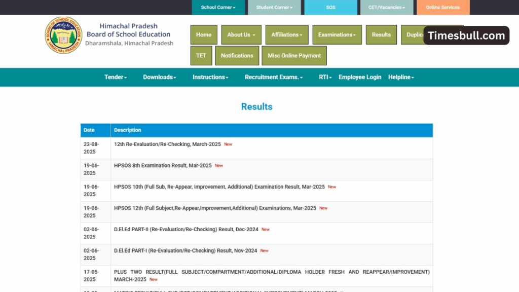 HPBOSE Supplementary Result 2025 released! How to check 10th and 12th supplementary result
