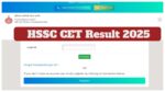 HSSC CET Result 2025