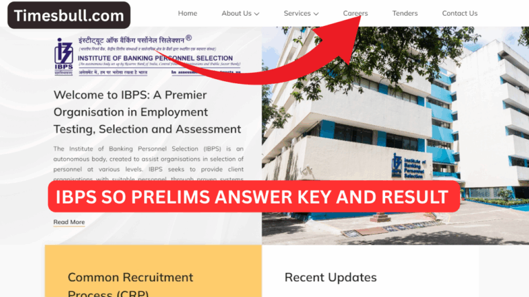 IBPS SO Prelims Exam 2025: Answer Key and Result Updates at ibps.in!