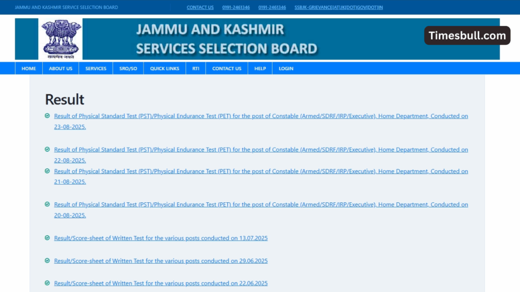 JKSSB Police Constable Result 2025 Link activate (1)