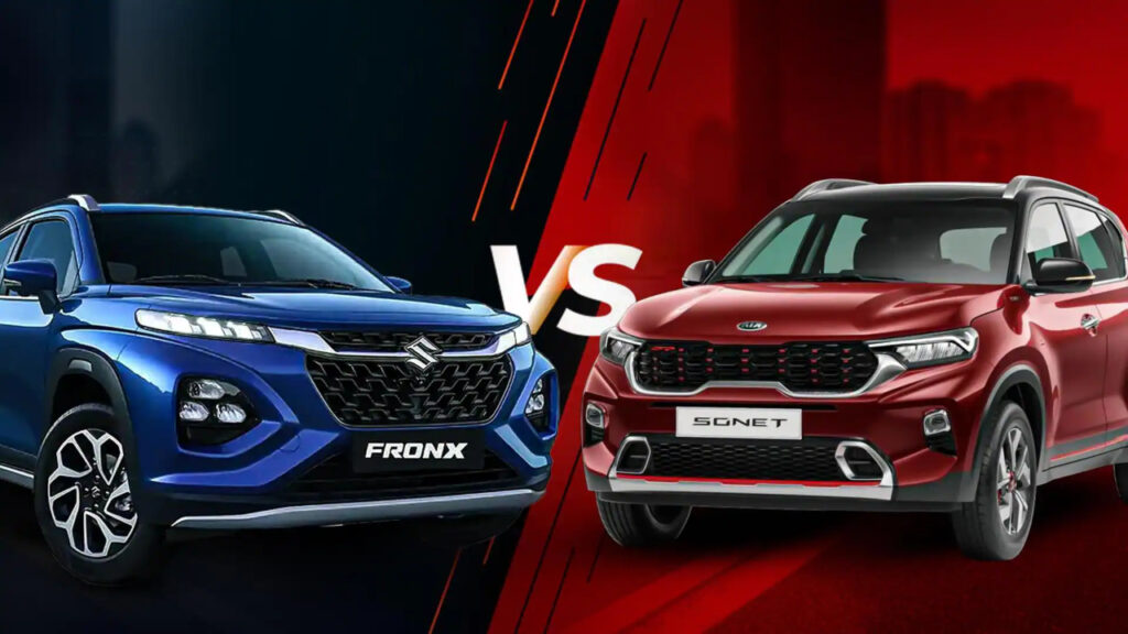 Maruti Fronx Turbo vs Tata Nexon Petrol vs Kia Sonet