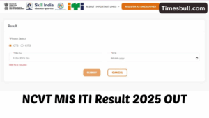 NCVT MIS ITI Result 2025 declared @ skillindiadigital.gov.in, direct link to marksheet here
