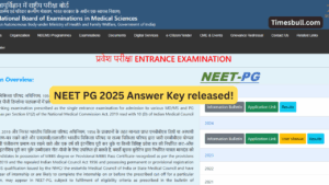 NEET PG 2025 Answer Key released! Download NEET PG Answer Key, Response Sheet at natboard.edu.in