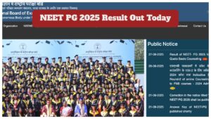 NEET PG 2025 Result Out Today – How to Download Your Scorecard at natboard.edu.in